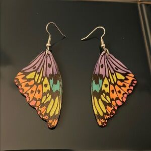 Colorful Butterfly Wing Earrings‎